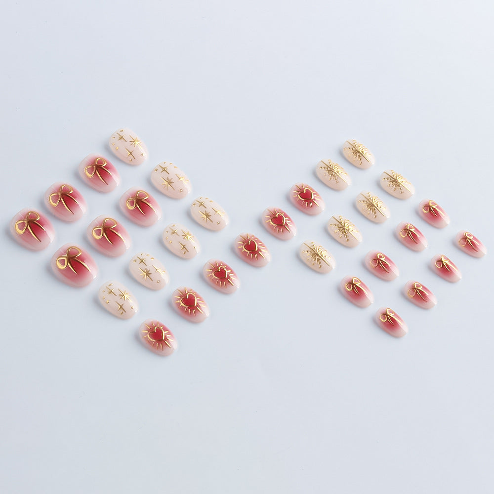 Heart-Embellished Nail Art Set Kalsten