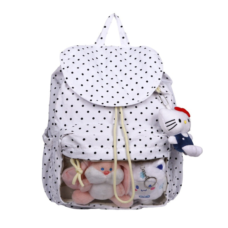 Cute Polka Dot Character Backpack
