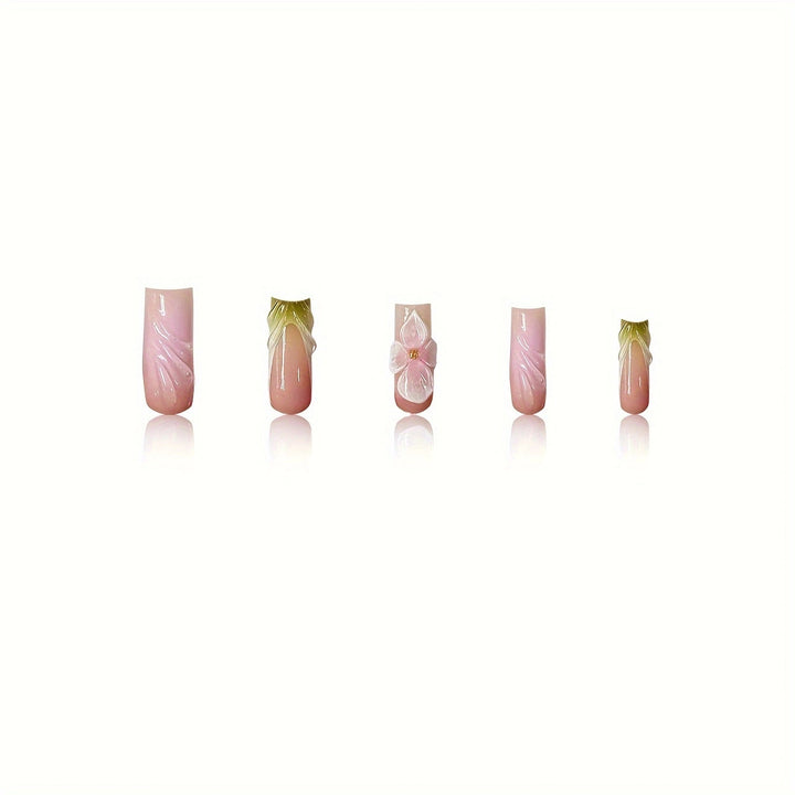 Artistic Floral Press-On Nail Extensions Kalsten