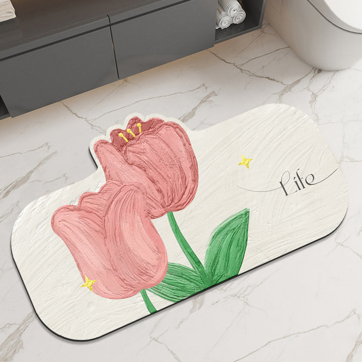 Floral Shaped Decorative Floor Mat