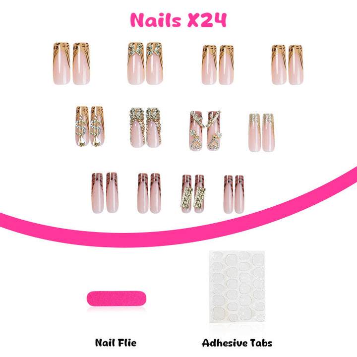 Nail art set with elegant decor and glitter Kalsten