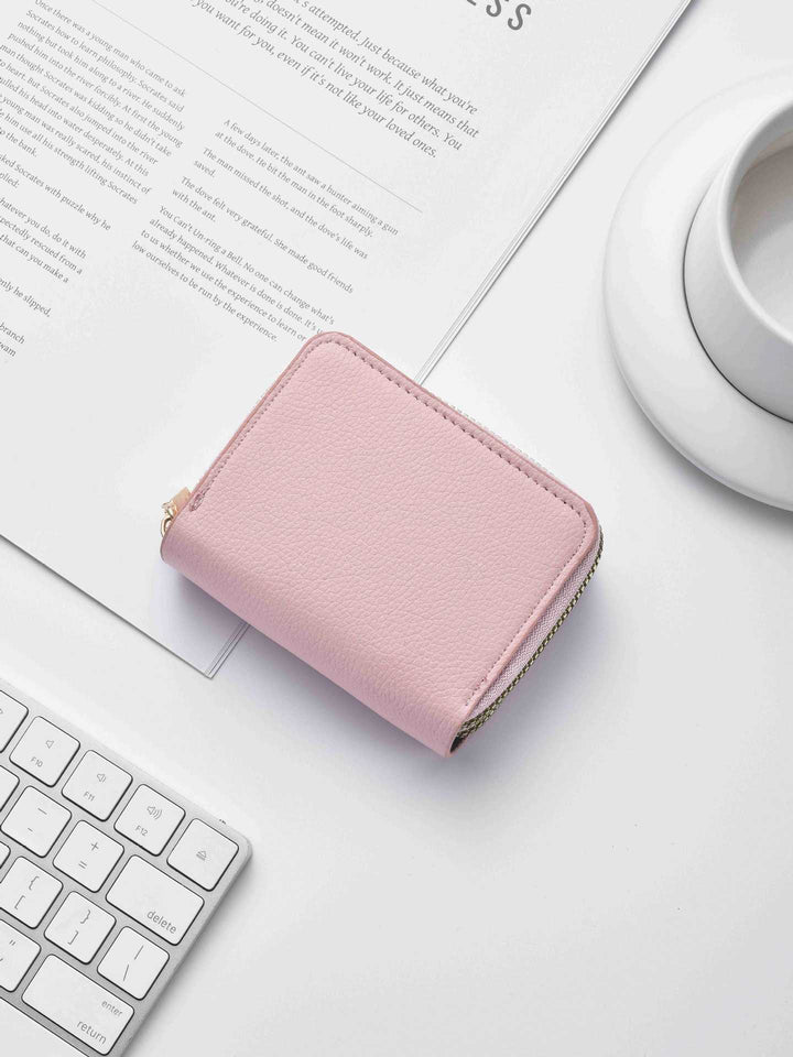 Stylish Textured Leather Zippered Wallet Kalsten