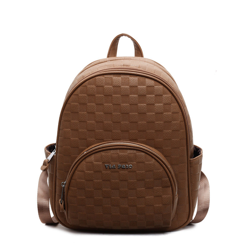 Stylish Checkerboard Backpack