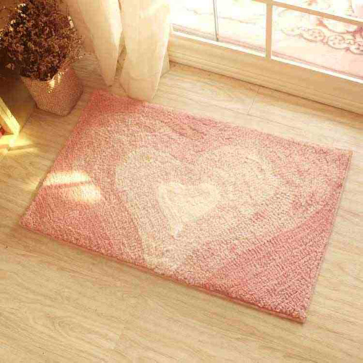 Cozy Heart-Shaped Bath Mat Kalsten