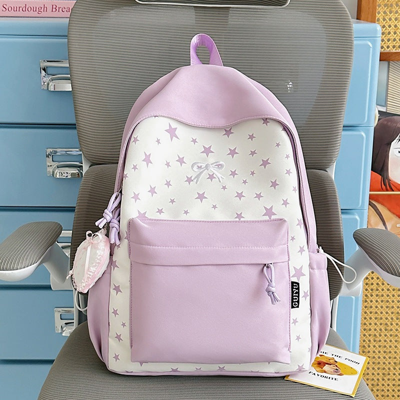Cartoon-Themed Star-Patterned Backpack Kalsten