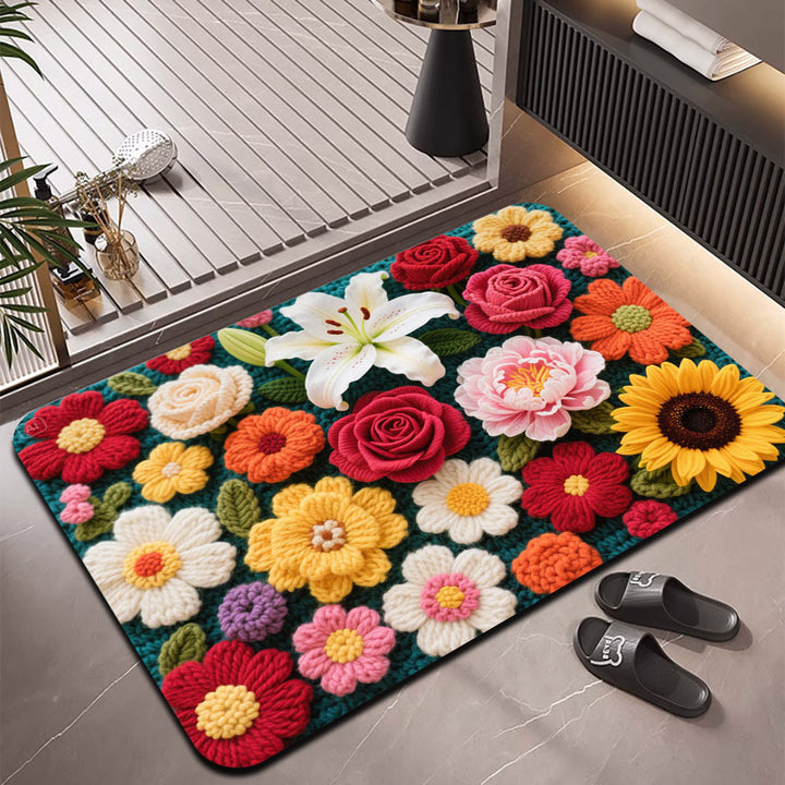 Floral Design Entrance Mat