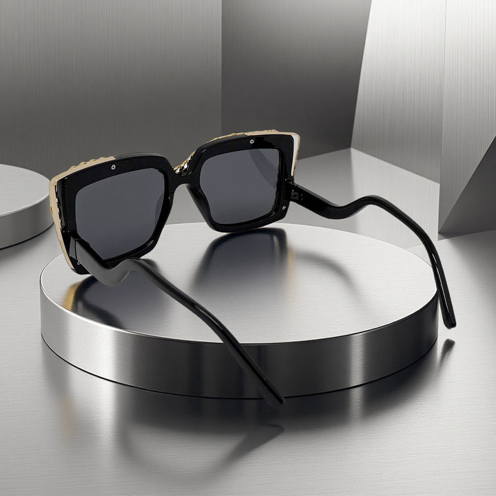 Women's fashionable oversized sunglasses with chain frame Kalsten