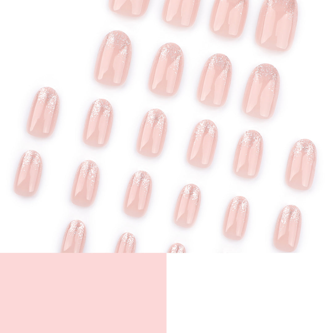 Glittering nail extensions with elegant gradient Kalsten