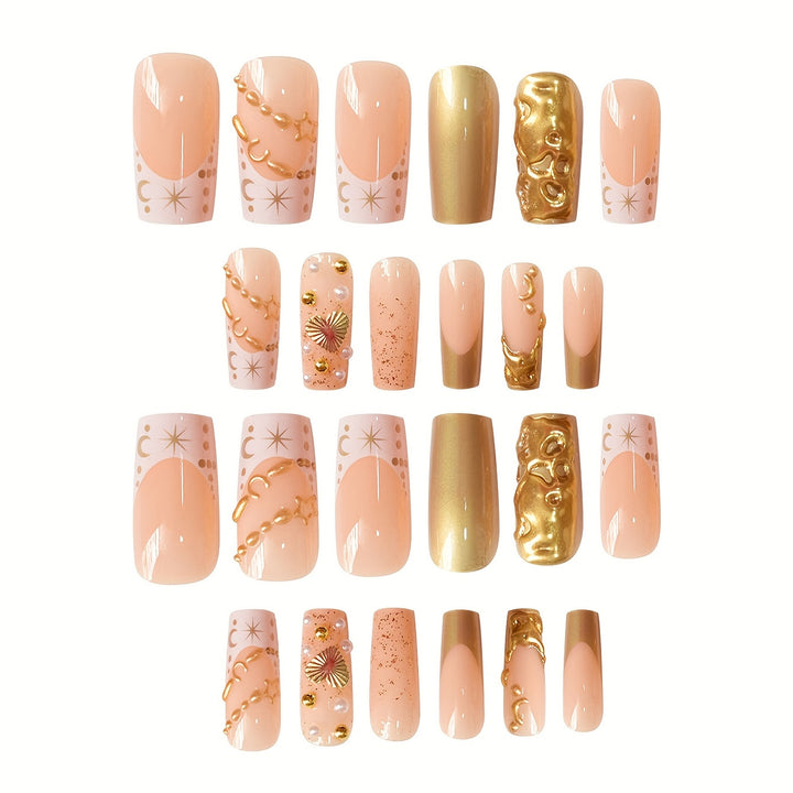 Ornate Gold Decorative Nail Art Kalsten