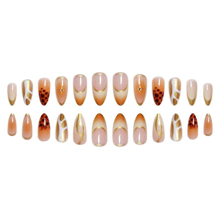 Premium Stiletto Nail Extensions with Artistic Design Kalsten