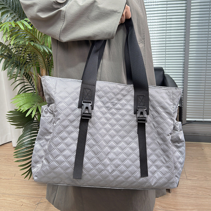 Quilted Multi-Compartment Tote Bag Kalsten