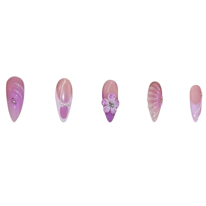 3D Decorative Floral Press-On Nail Extensions Kalsten