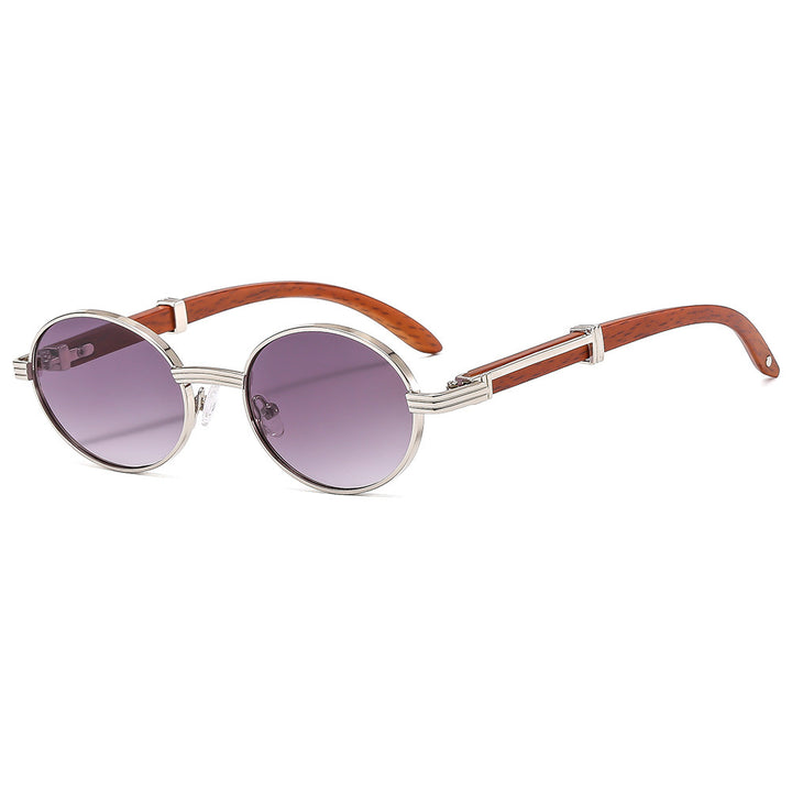 Vintage-Inspired Circular Sunglasses with Luxurious Golden Accents Kalsten