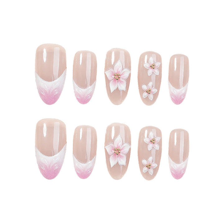Decorative Floral Design Press-On Nails Kalsten