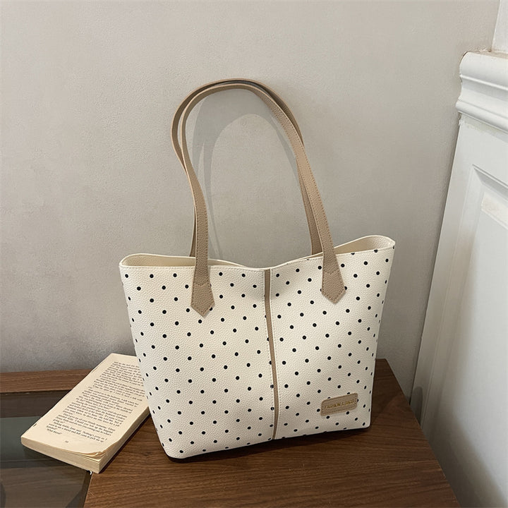 Trendy Polka Dot Tote Bag