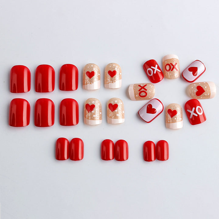 Romantic Heart-themed Nail Art Set Kalsten