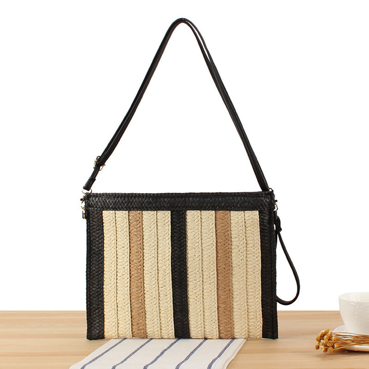 Elegant Shoulder Bag in Modern Striped Design Kalsten