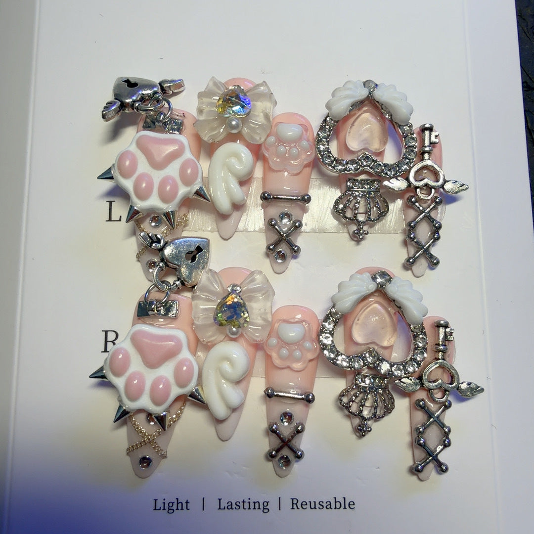 Whimsical Themed Decorative Press-On Nail Set