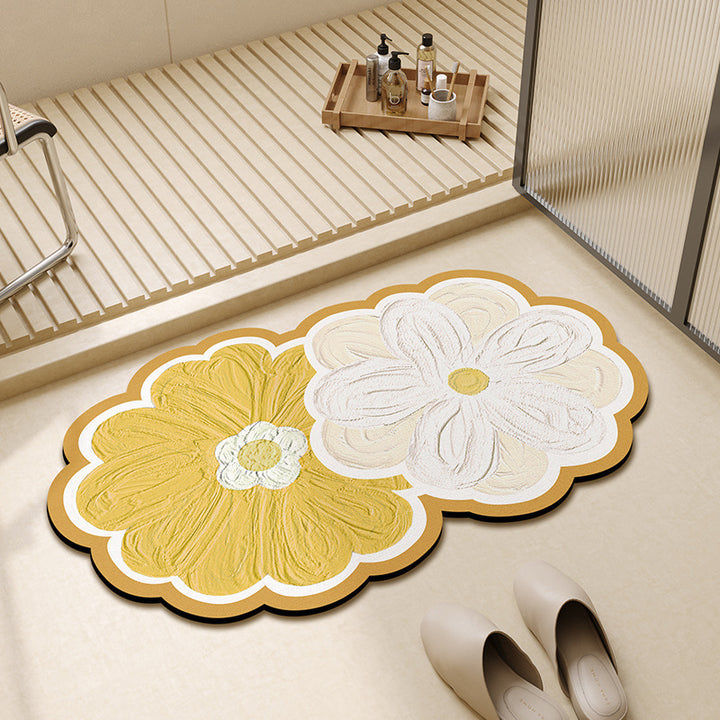 Floral Shape Bathroom Mat
