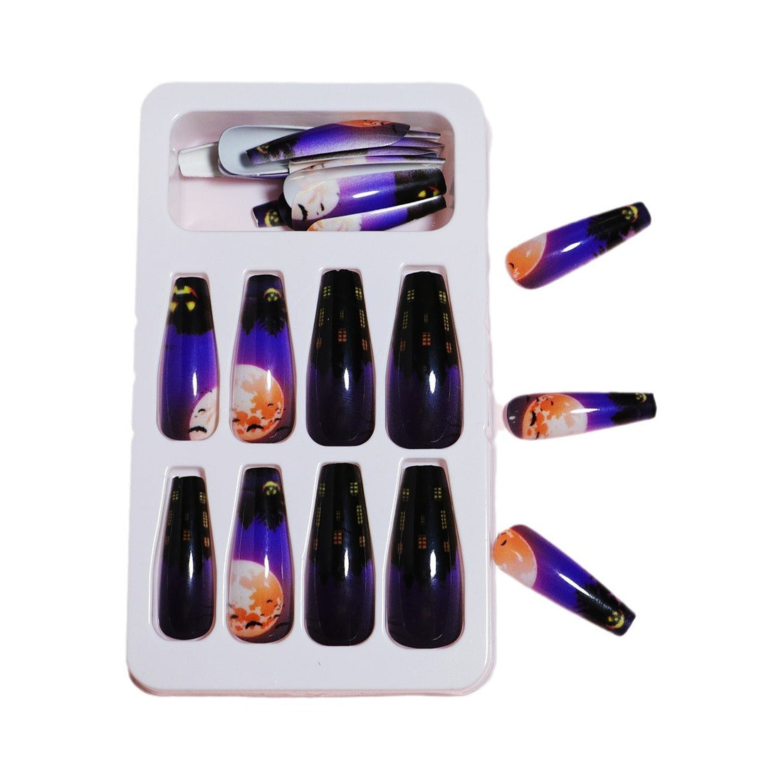 Artistic Press-On Nail Design with Dripping Effect Kalsten