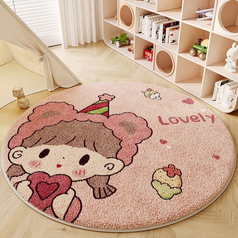 Cartoon-Themed Round Area Rug