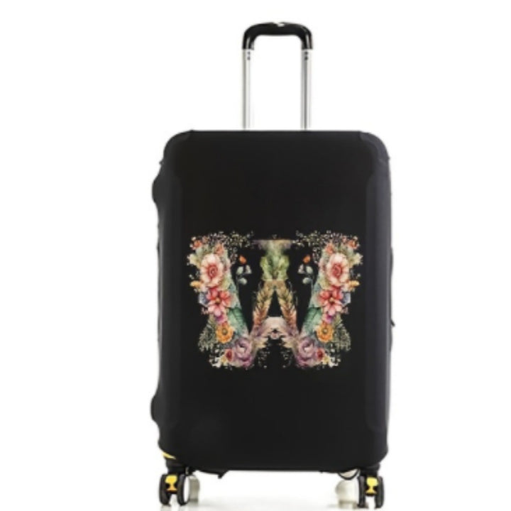 Women's Hard Shell Suitcase with Floral Initial Design Kalsten