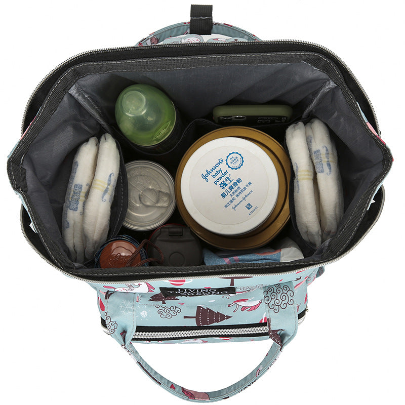 Versatile Leaf Print Travel Backpack Kalsten