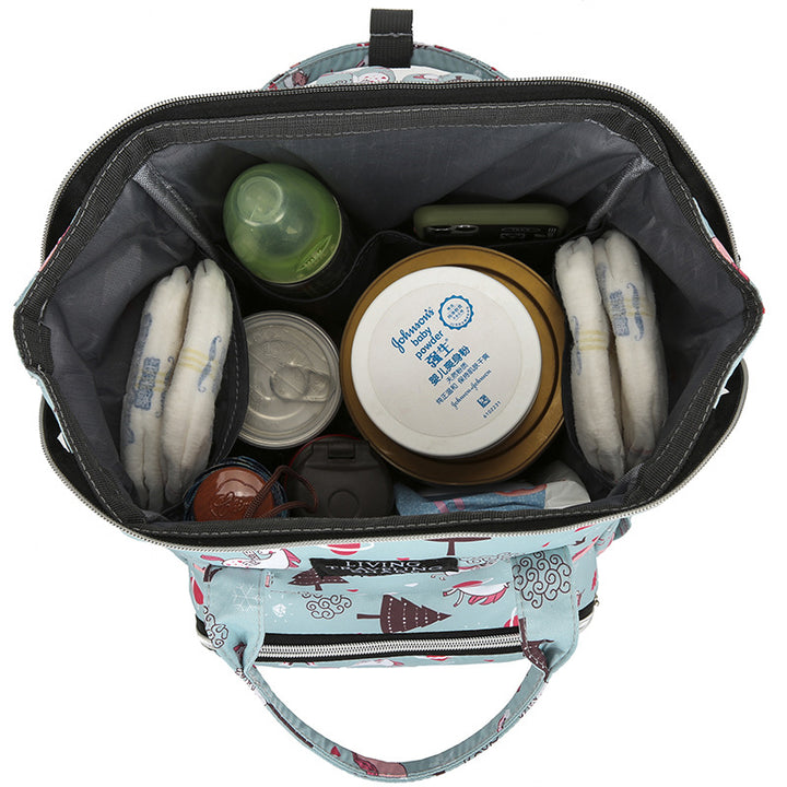 Versatile Leaf Print Travel Backpack Kalsten