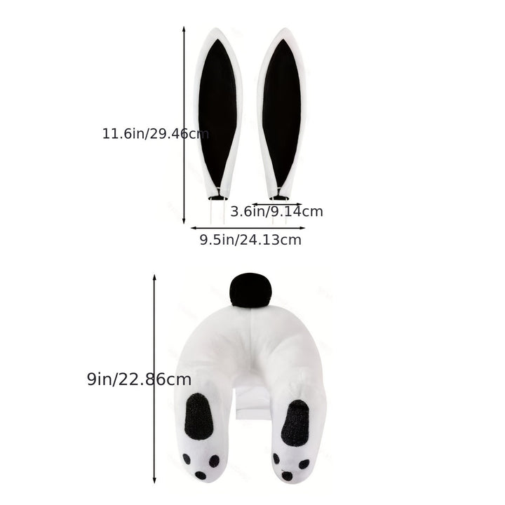Plush costume with rabbit ears