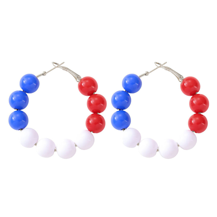 Women's nan patriotic horseshoe enamel dangle earrings with star-accented design and fishhook findings Kalsten