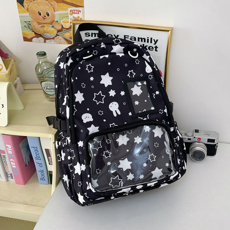 Whimsical Star-Print School Backpack Kalsten