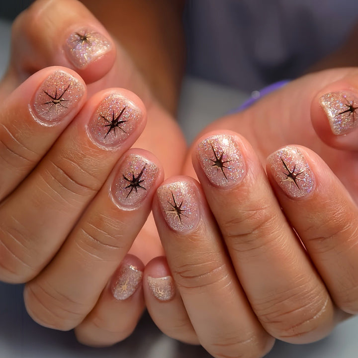 Glamorous Glitter Press-On Nail Extensions Kalsten