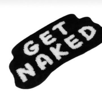 Plush Bath Mat with Motivational Phrase