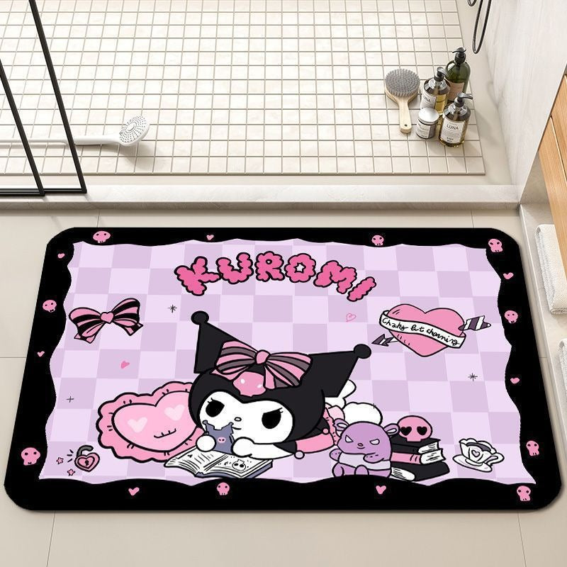 Playful Cartoon-Themed Bath Mat Kalsten