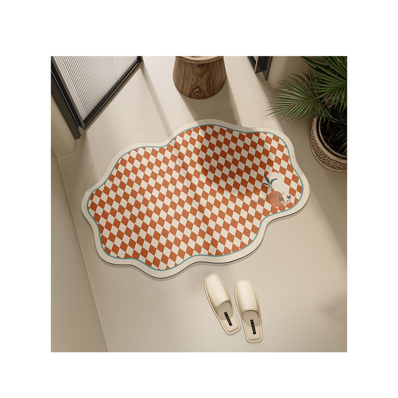 Stylish Checkerboard Bath Mat