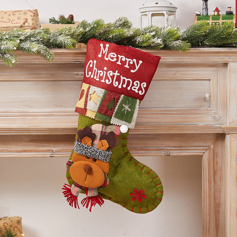 Festive Christmas stocking with nostalgic design Kalsten