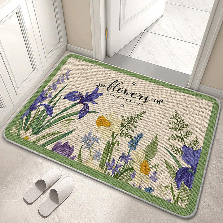 Decorative Floral Welcome Mat Kalsten