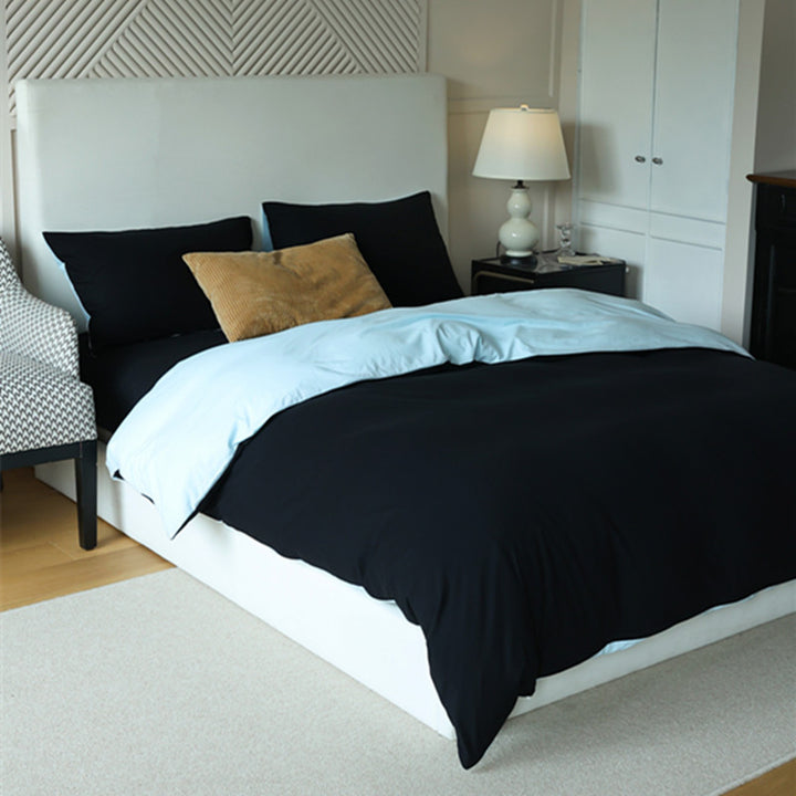 Reversible bedding set made of cotton-linen with skin-friendly, breathable structure