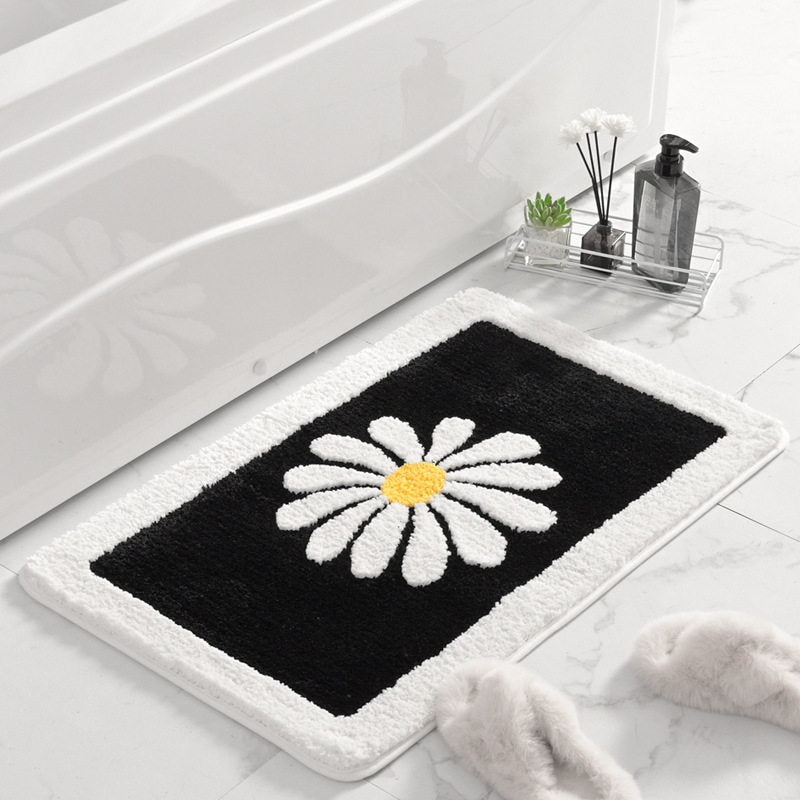 Floral Pattern Bath Rug
