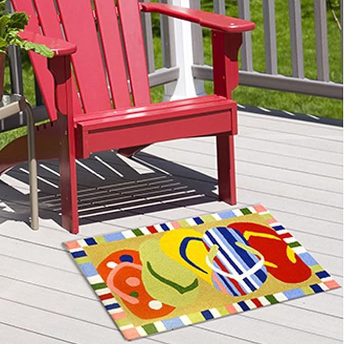 Colorful Coast-Themed Kitchen Mat