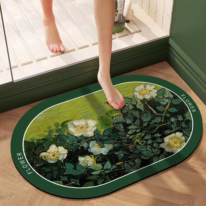 Artistic Ocean Scene Bath Mat