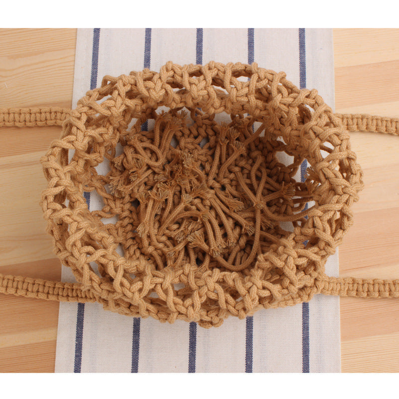 Handbag Made of Hand-Knotted Natural Material with Airy Structure Kalsten
