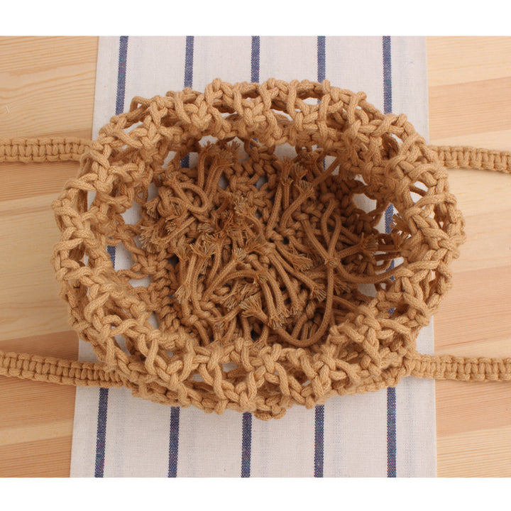 Handbag Made of Hand-Knotted Natural Material with Airy Structure Kalsten