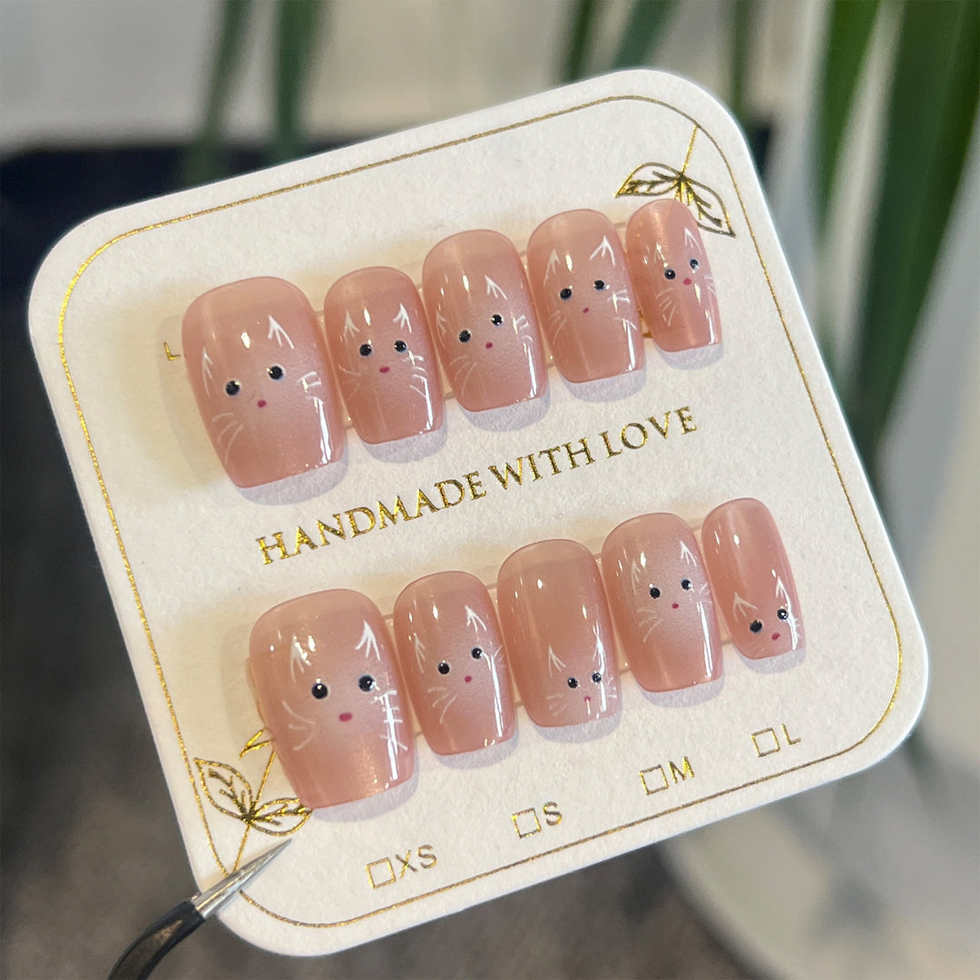 Artful nail art with cute rabbit motif Kalsten
