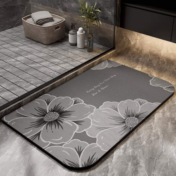 Floral Pattern Bath Mat