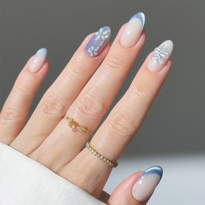 Artistic Floral Design Press-On Nail Tips Kalsten