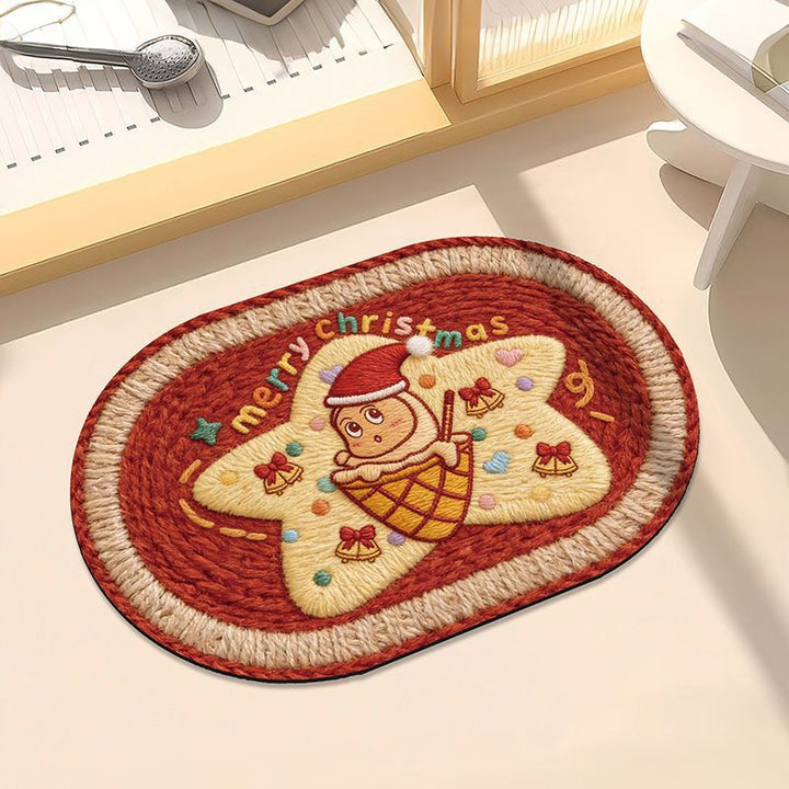 Whimsical Moon and Star Decorative Bath Mat