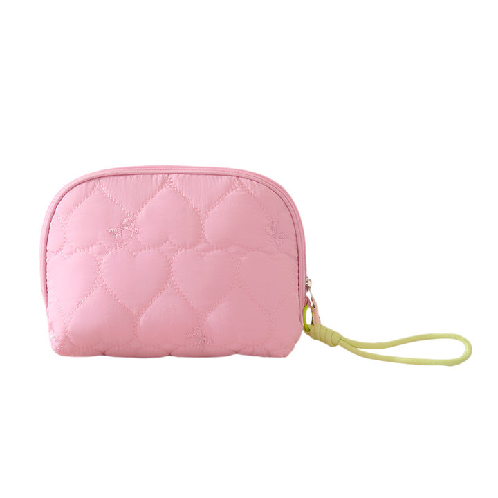 Heart-Quilted Makeup Bag Kalsten
