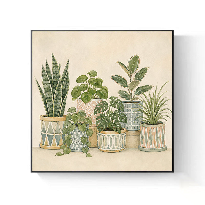 Decorative Indoor Plant Art Canvas Print