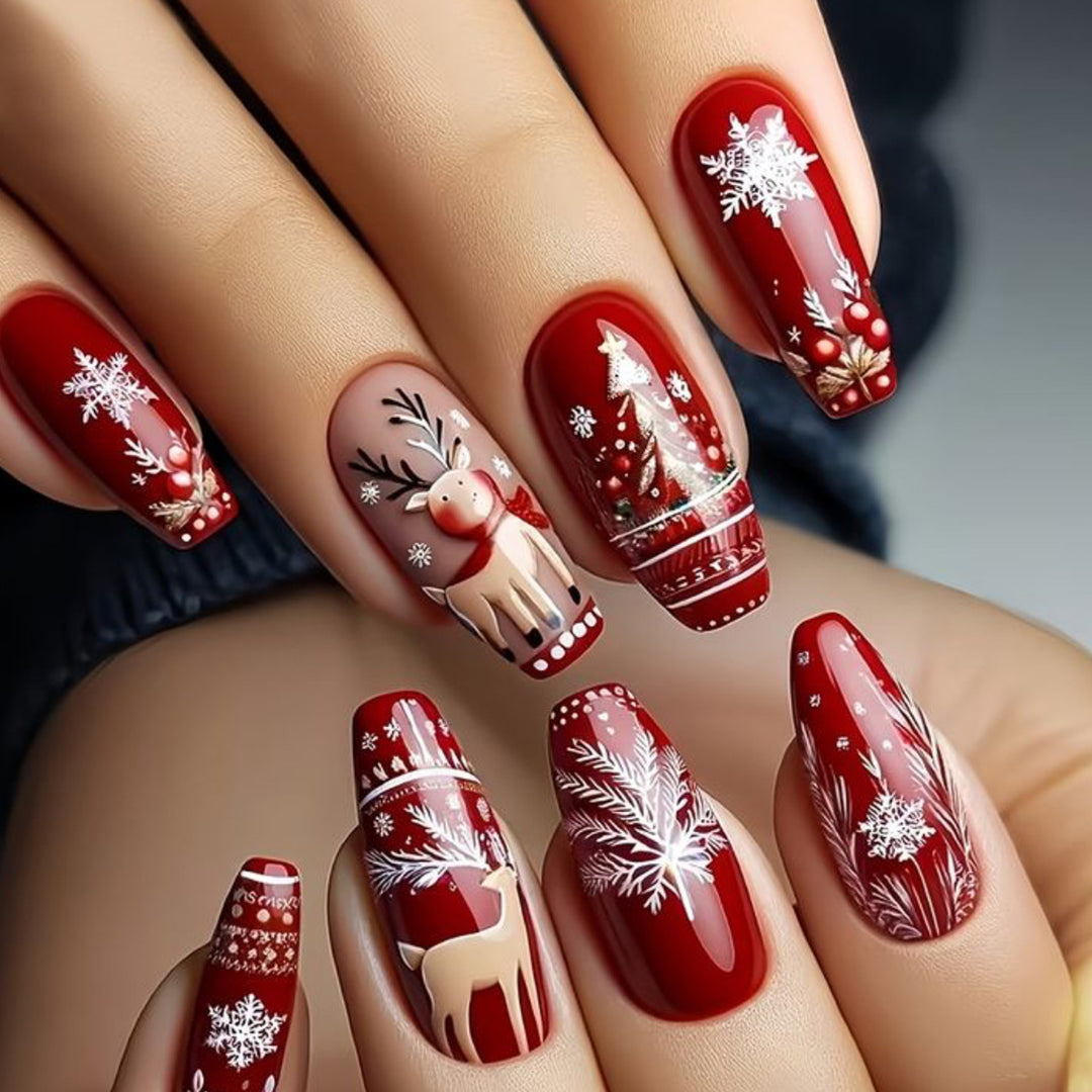 Festive 3D Reindeer Nail Art Extensions Kalsten 1789713556